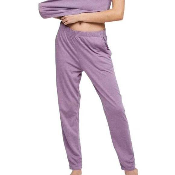 Mate the Label Lavender Tencel Organic Cotton Sleep Pant Pockets High Rise Soft - Picture 1 of 16